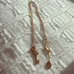 Heart key necklace